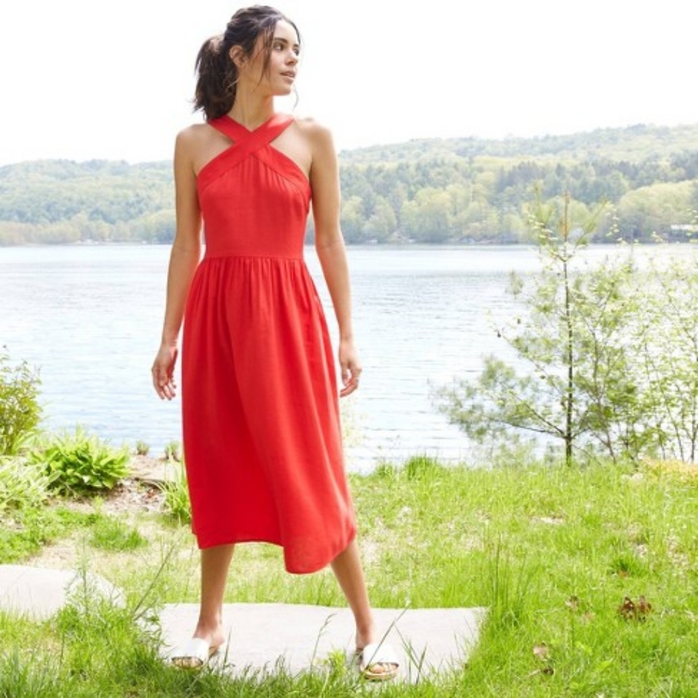 A New Day Sleeveless Linen Dress